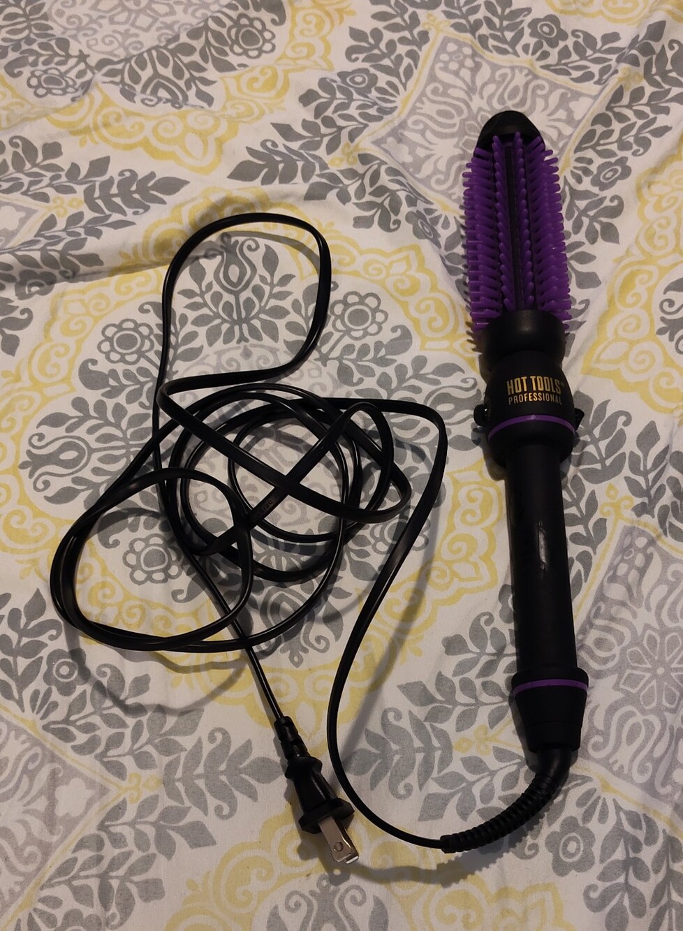 Like-New! Hot Tools Professional Purple Bristle Hot Brush